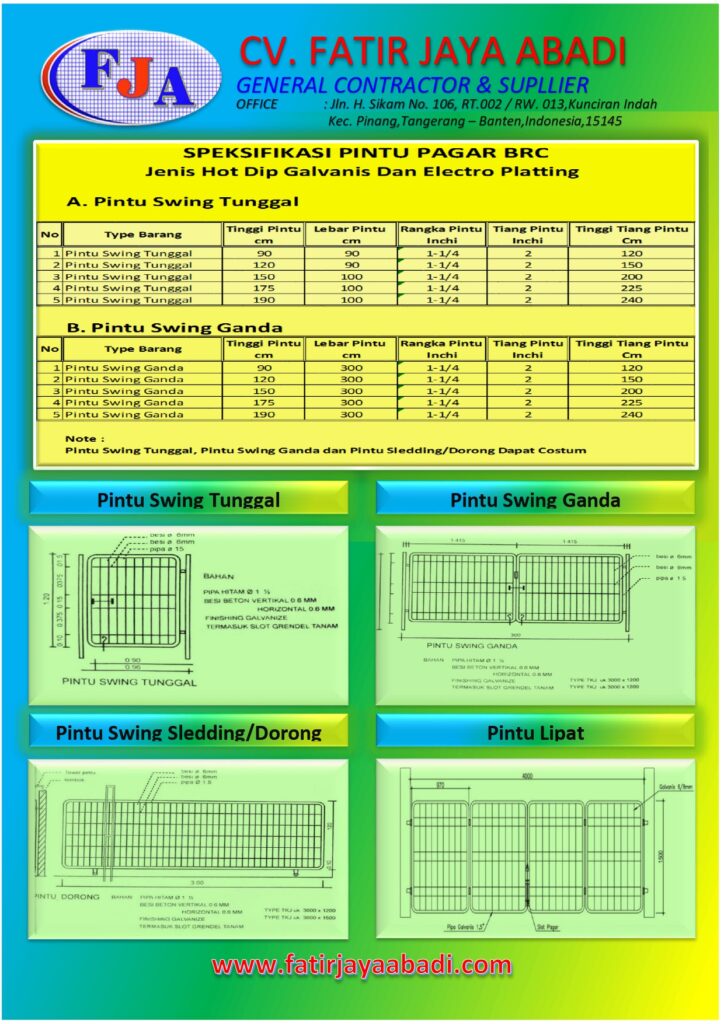 jual pagar brc, pagar bandara, kawat harmonika, kawat silet, kawat duri, kawat bronjong, tiang pju, wire mesh, besi siku, kawat bwg
