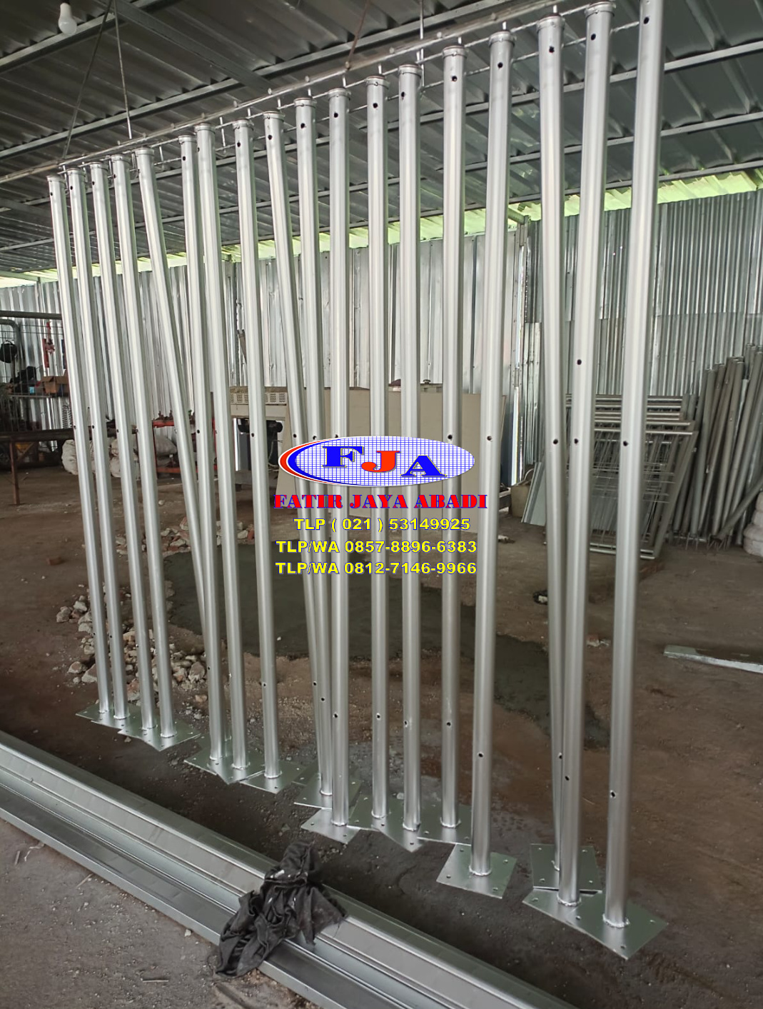 Tiang Base Plate Pagar Brc