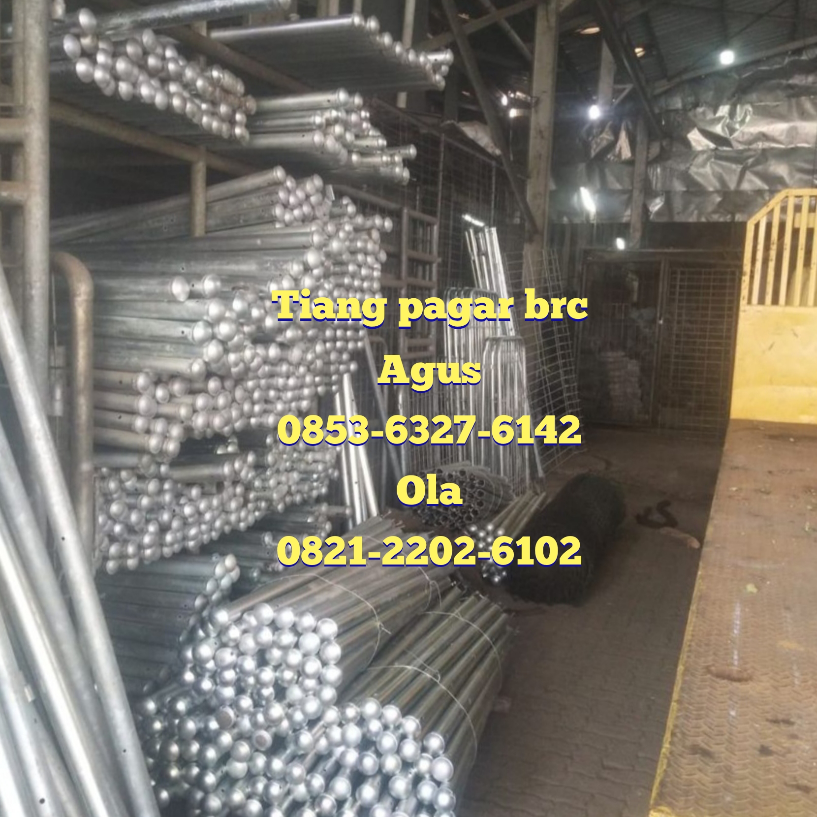 Tiang Pagar Brc T 300 cm x Dia 2 Inchi HDG