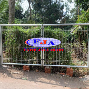Pintu Pagar Brc Swing Ganda T. 150 cm x L. 300 cm Hot Dip Galvaniz